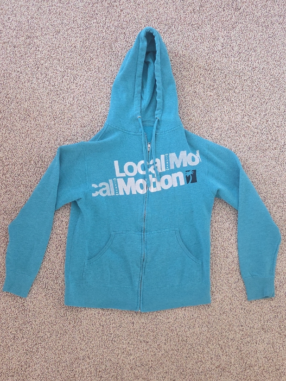 Teal Local motion Zip hoody jacket